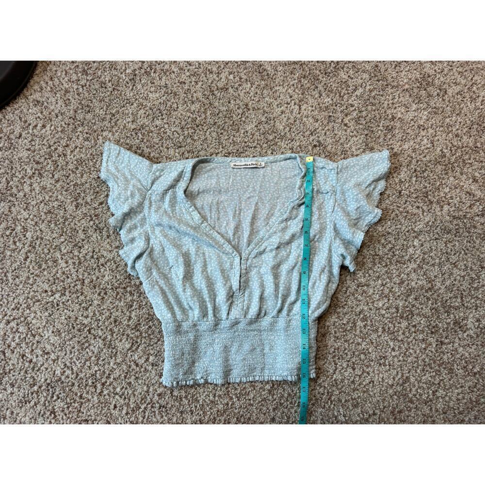Abercrombie & Fitch. Women's Tank/Crop top, size Small, Teal & White - Picture 4 of 6